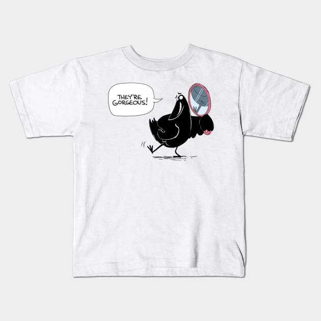 Crow's feet Kids T-Shirt by Slack Wyrm